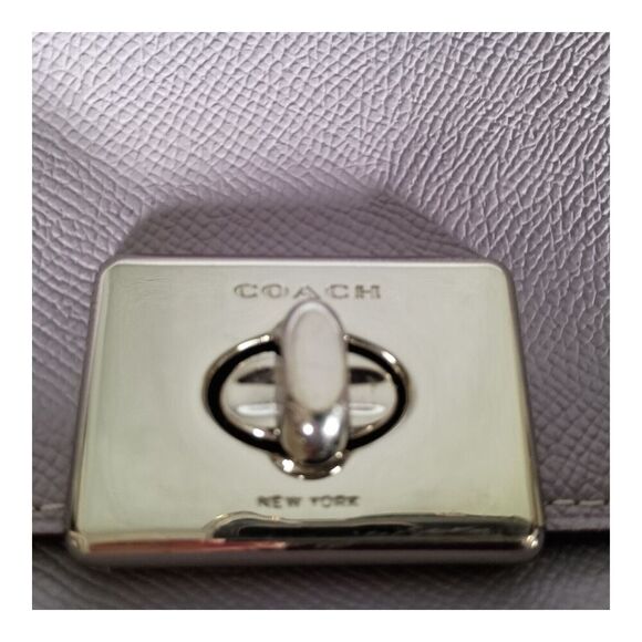 Coach Mini Cassidy Crossbody Bag F77974 Purple Lavender Leather Silver Chain - Picture 5 of 15